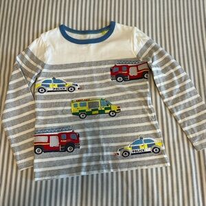 Mini Boden 4-5yr Emergency Vehicle Appliqué Shirt
